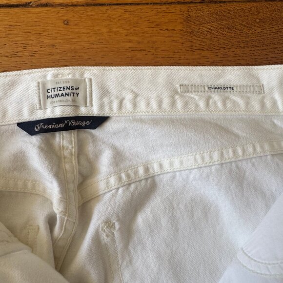 Citizens of Humanity Charlotte High Rise Straight Jeans, White, Size 26 - Picture 5 of 6